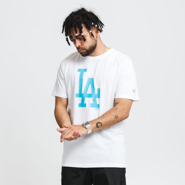 Tričko s krátkým rukávem New Era MLB Saesonal Team Logo Tee LA bílé