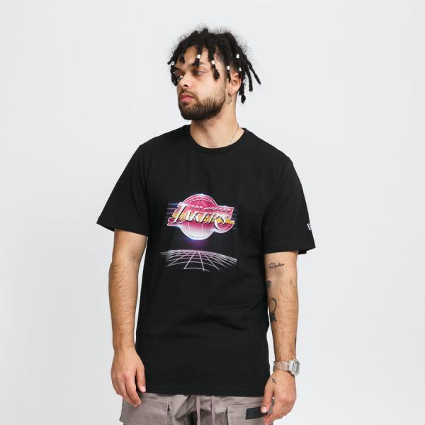 Tričko s krátkým rukávem New Era NBA Futuristic Graphic LA Lakers černé
