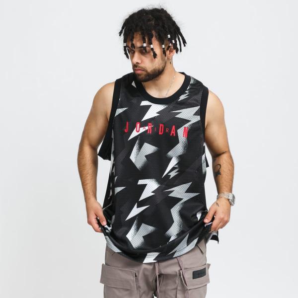 Dres Jordan M J Jumpman AOP Jersey černý / šedý / bílý