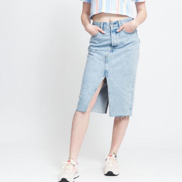 Sukně Levi's ® Deconstructed Split Skirt light sky