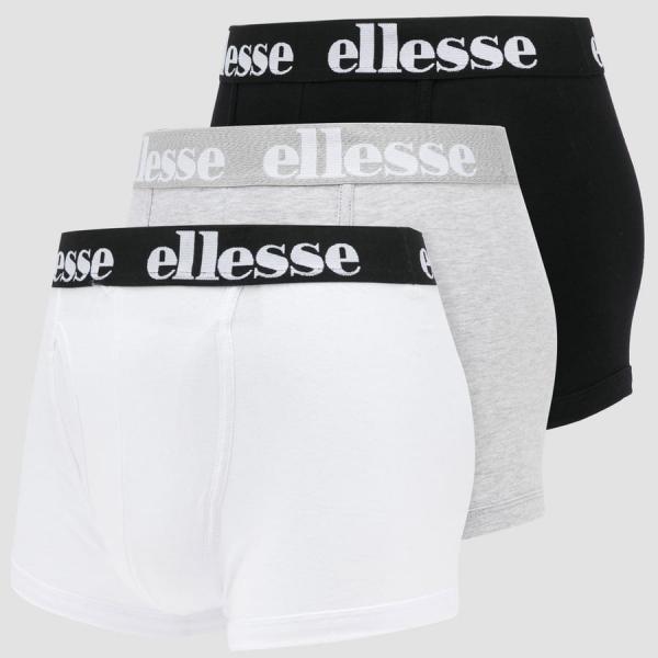 ellesse Hali 3Pack Boxers černé / melange šedé / bílé