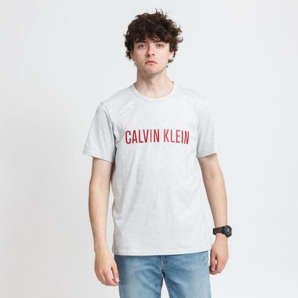 Tričko s krátkým rukávem Calvin Klein SS Crew Neck Tee Grey