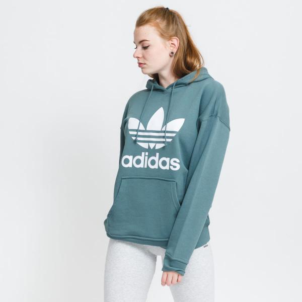 Dámská mikina adidas Originals Adicolor Trefoil Hoodie zelená