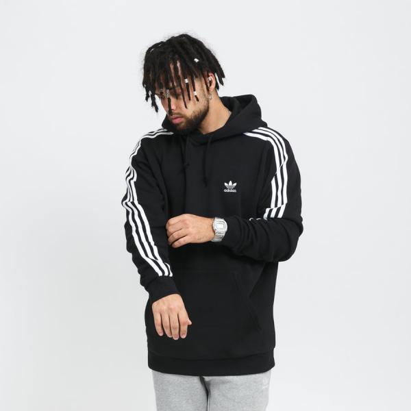 Mikina adidas Originals 3Stripe Hoody Black