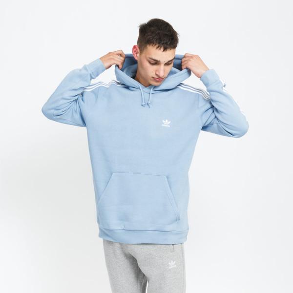 Mikina adidas Originals 3Stripes Hoody světle modrá