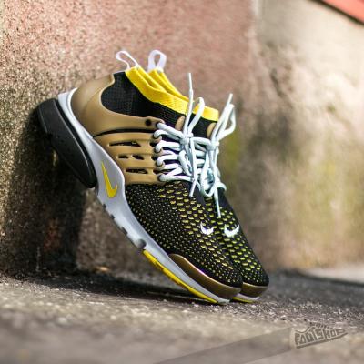 Nike Air Presto Flyknit Ultra Black/ Yellow Strk- Metallic Gold- Natural G