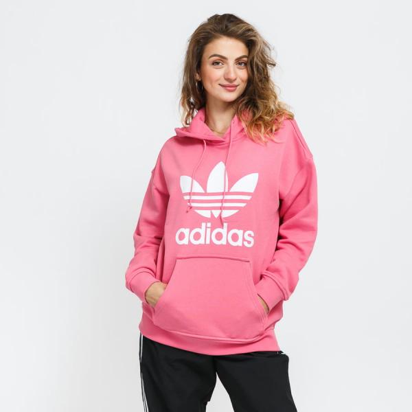 Mikina adidas Originals Trefoil Hoodie Pink XS