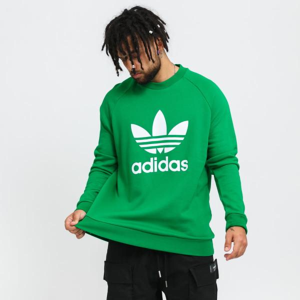 Mikina adidas Originals Trefoil Crew Green