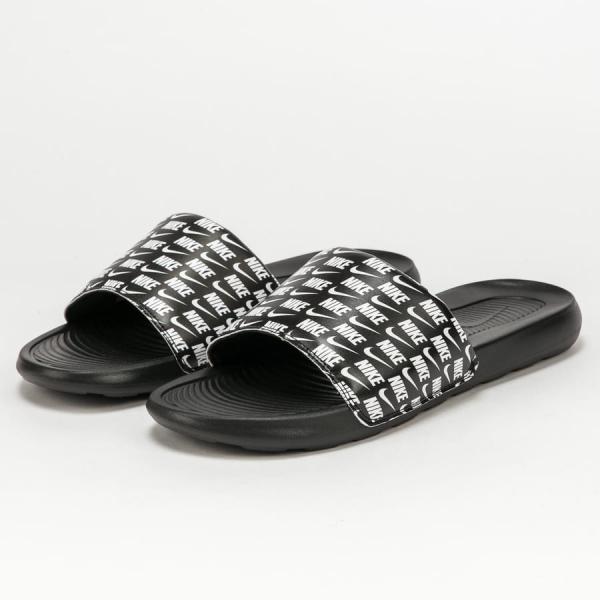 Pantofle Nike Victori One Slide Print black / white - black