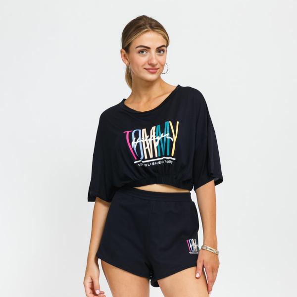 Dámské tričko Tommy Hilfiger W Cropped Tee Navy