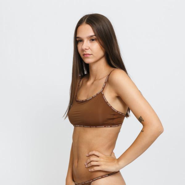 Podprsenka Calvin Klein CK ONE Unlined Bralette 2Pack Brown