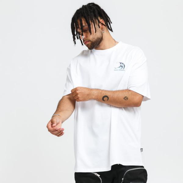 Tričko s krátkým rukávem Urban Classics Big Wave Tee bílé