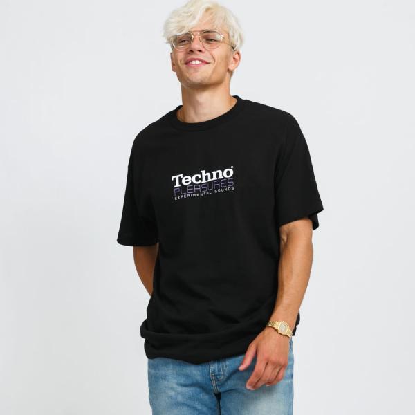 Tričko s krátkým rukávem PLEASURES Techno Tee černé