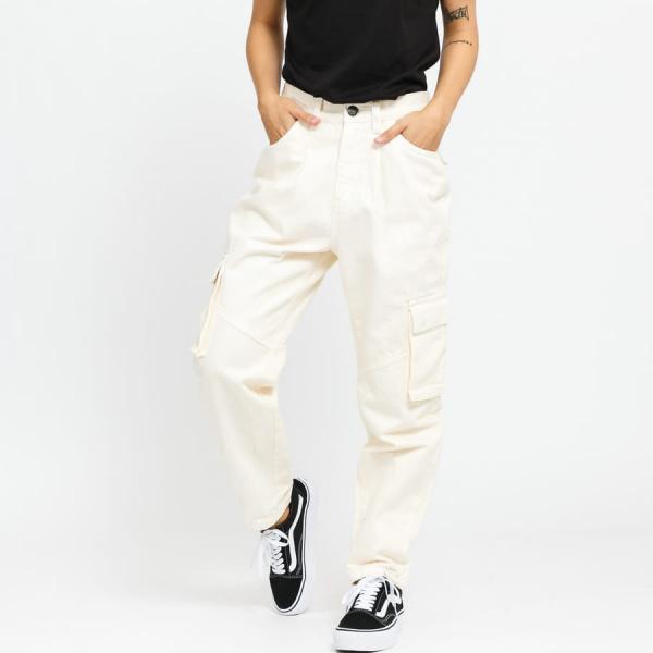 Kalhoty Urban Classics Ladies Ballon Fit Cargo Twill Pants Creamy W28