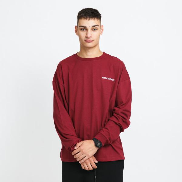 9N1M SENSE. Logo Longsleeve Burgundy