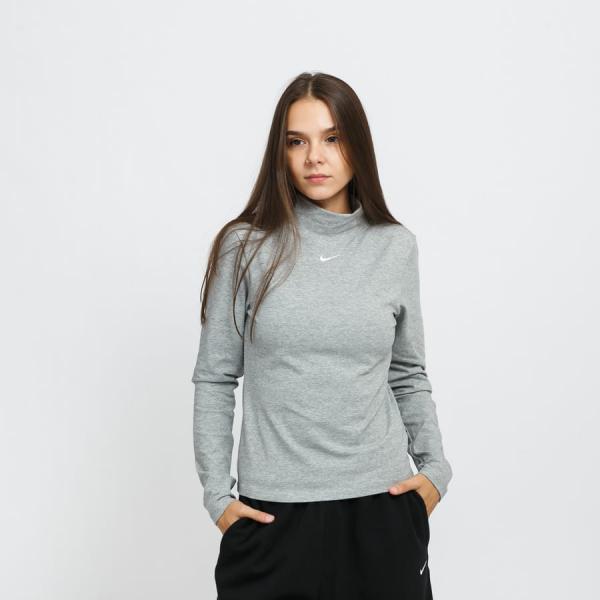 Dámské tričko s dlouhým rukávem Nike W NSW Mock LS Top Grey