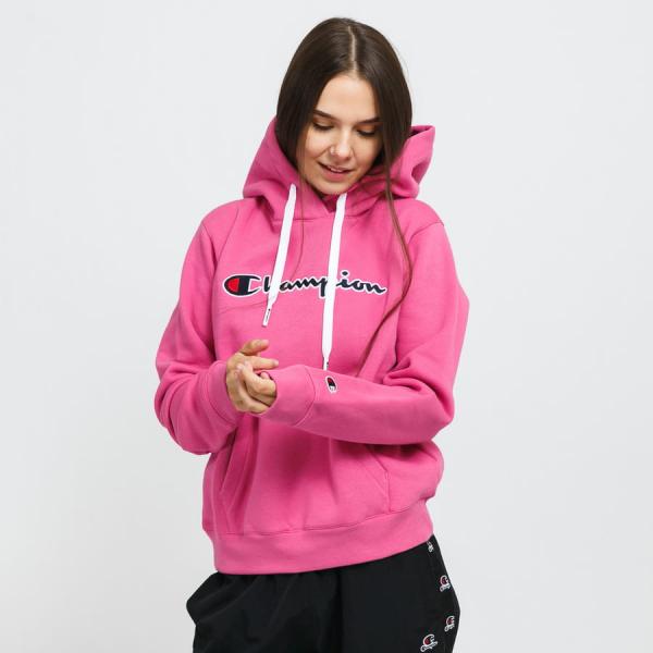 Dámská mikina Champion Organic Cotton Hooded Sweatshirt růžová