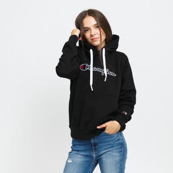 Dámská mikina Champion Organic Cotton Hooded Sweatshirt černá