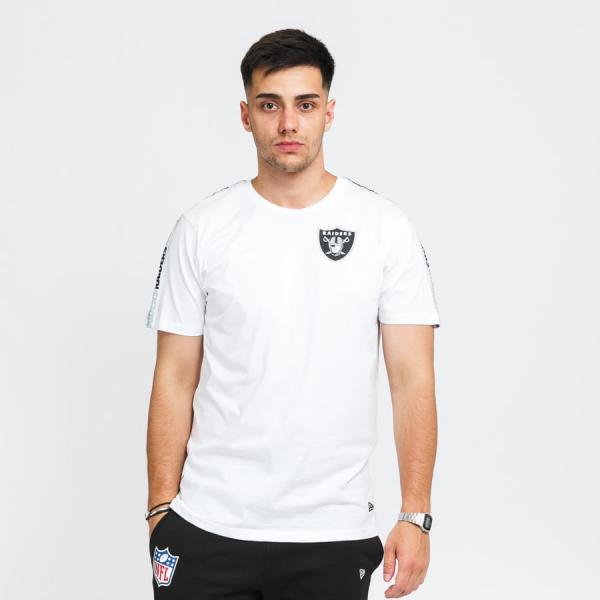 Tričko s krátkým rukávem New Era NFL Taping Tee Raiders bílé