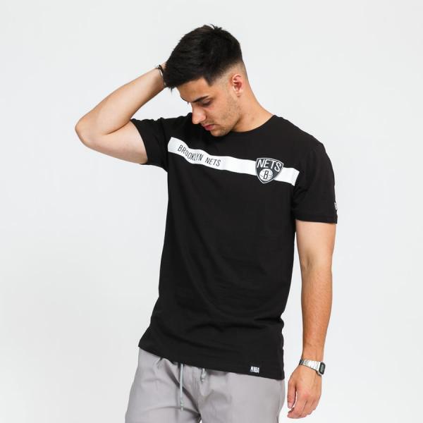 Tričko s krátkým rukávem New Era NBA Team Logo Tee Nets černé