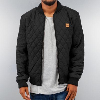 Urban Classics Diamond Quilt Nylon Jacket Black