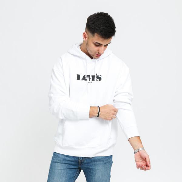 Mikina Levi's ® Relaxed Graphic Hoodie bílá