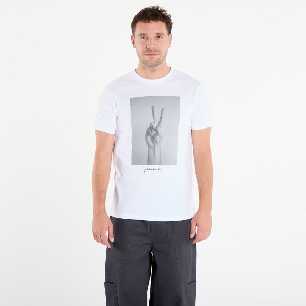 Tričko Urban Classics Peace Sign Tee White XXL