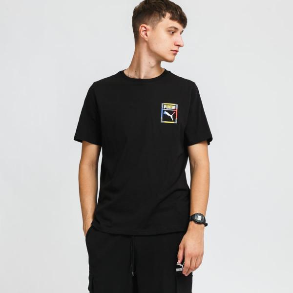 Tričko s krátkým rukávem Puma Graphic Tee Box Logo Play černé