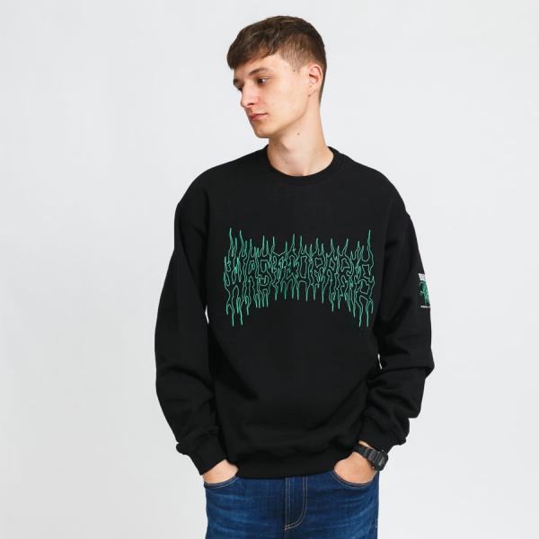 Mikina Wasted Paris Fire Cult Crew Neck Black M
