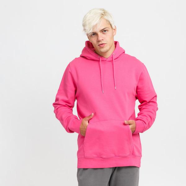 Mikina Colorful Standard Classic Organic Hoody tmavě růžová
