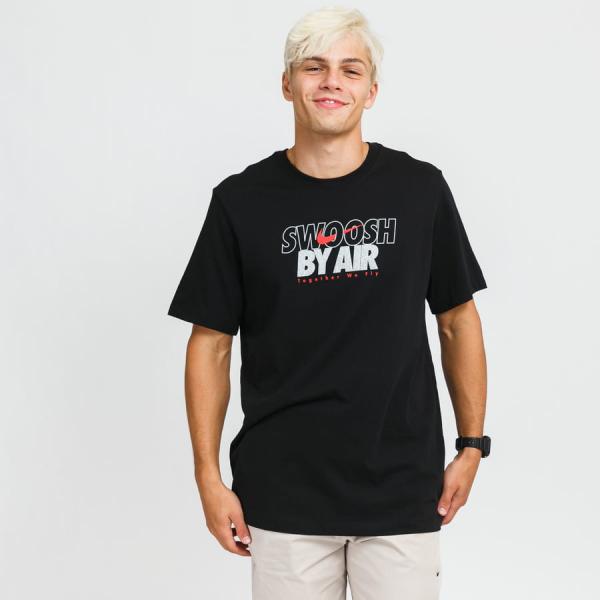 Tričko s krátkým rukávem Nike M NSW Tee Swoosh By Air G Black