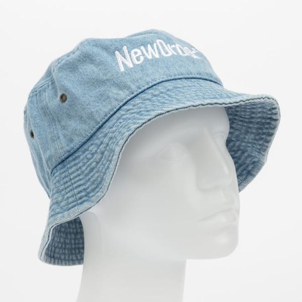 PLEASURES Republic Bucket Hat washed denim