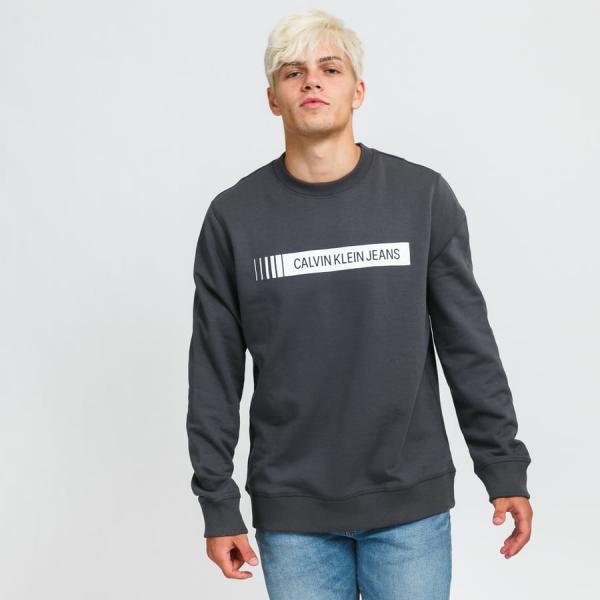 Mikina CALVIN KLEIN JEANS M Institutional Logo Crew Grey