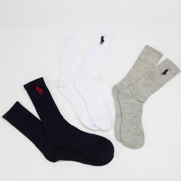 Ponožky Polo Ralph Lauren 3Pack Classic Sport Socks navy / bílé / melange šedé