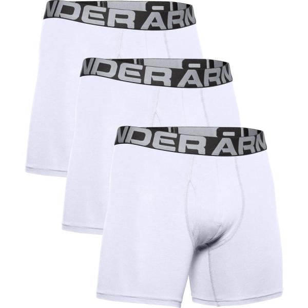 Under Armour Charged Cotton 3Pack Boxerjock bílé