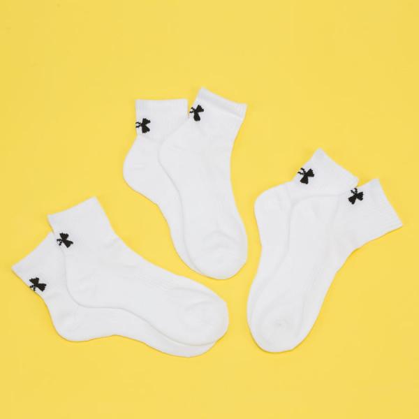 Ponožky Under Armour Quarter Core Socks 3-Pack White