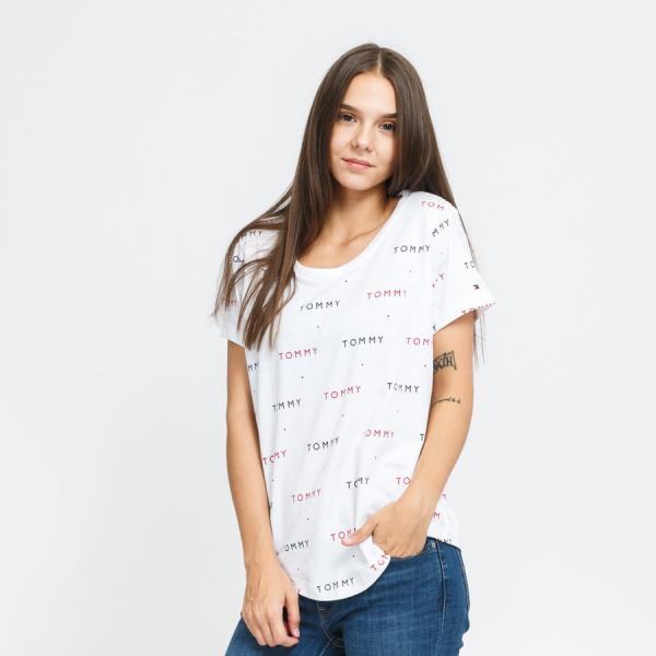 Dámské tričko Tommy Hilfiger W SS Tee Print White