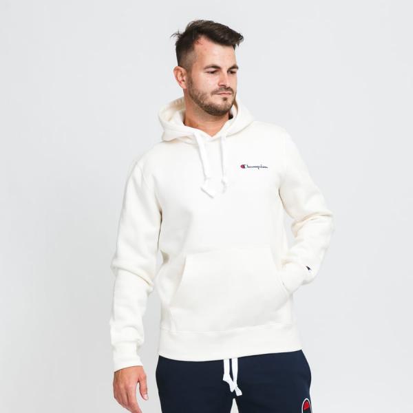 Mikina Champion Organic Cotton Left Chest Logo Hooded Sweatshirt Creamy