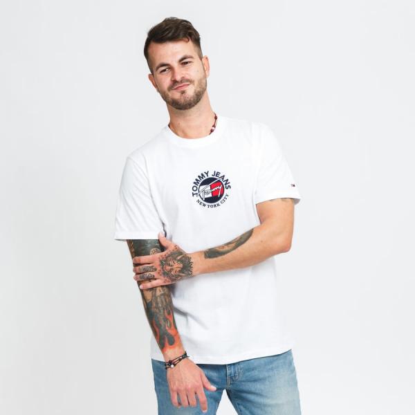 Tričko s krátkým rukávem TOMMY JEANS M Timeless Tommy Tee White
