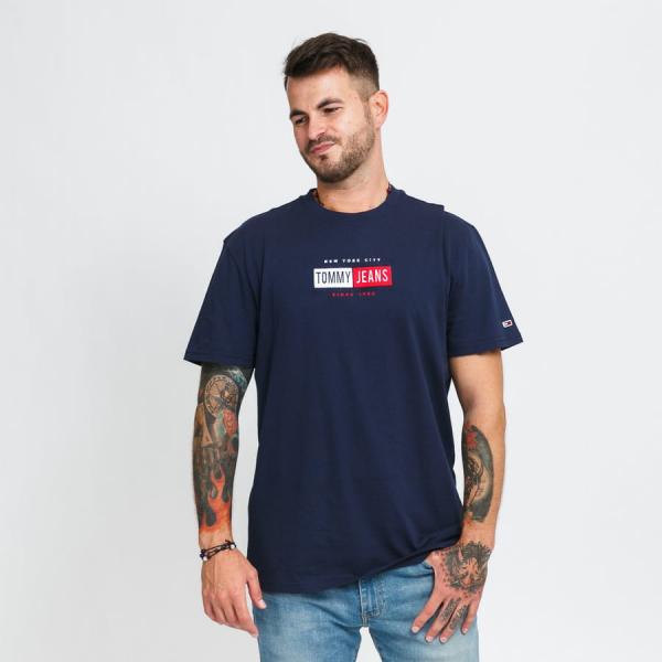 Tričko s krátkým rukávem TOMMY JEANS M Timeless Tommy Tee 1 Navy
