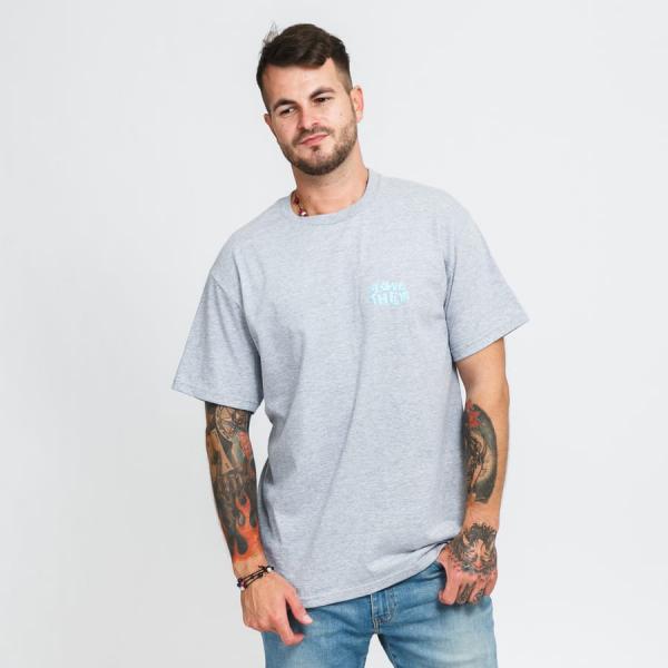 Tričko s krátkým rukávem LOVE THEM Summer Tee melange šedé