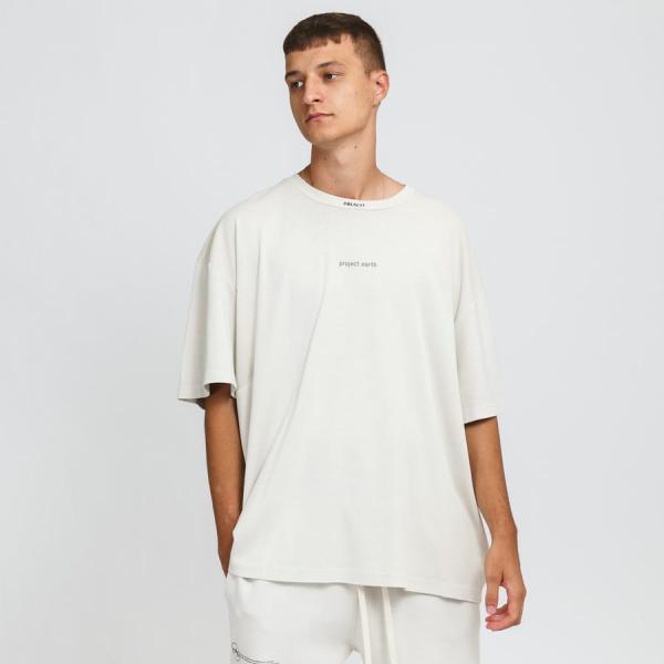 Tričko s krátkým rukávem PREACH Project Earth Oversized "Air" Tee světle béžové