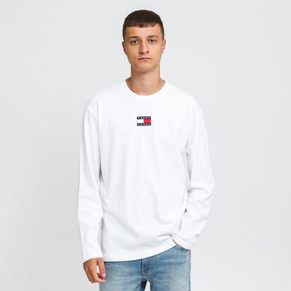 TOMMY JEANS M LS Tommy Badge White
