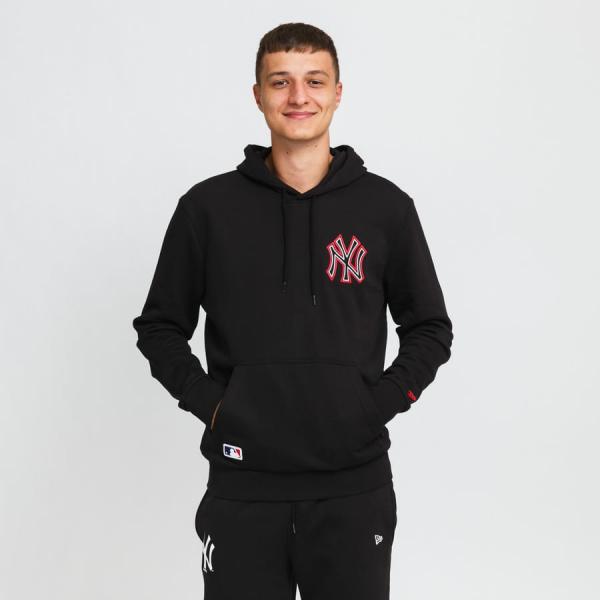 Mikina New Era MLB Chain Stitch PO Hoody NY černá