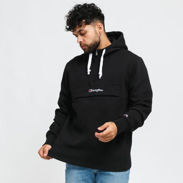 Mikina Champion Half Zip Hooded Sweatshirt černá