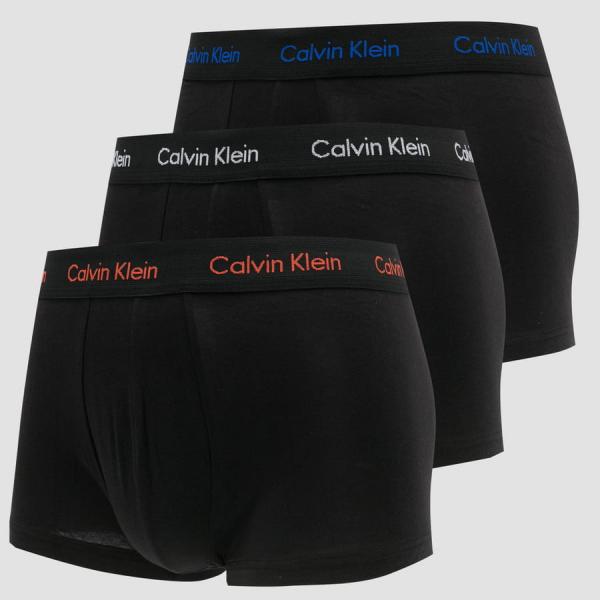 Calvin Klein 3 Pack Low Rise Trunks černé