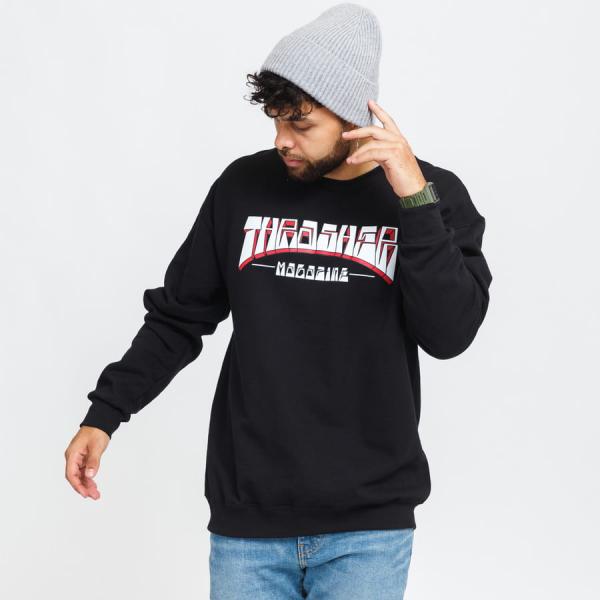 Mikina Thrasher Firme Logo Crewneck černá