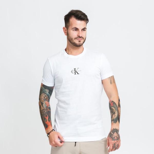 Tričko s krátkým rukávem CALVIN KLEIN JEANS New Iconic Essential Tee White