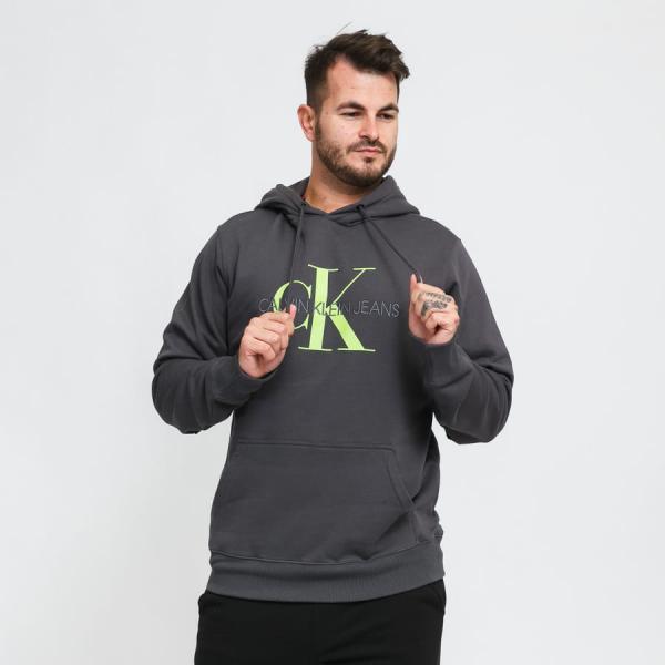 Mikina CALVIN KLEIN JEANS M Monogram Regular Fit Hoodie Grey