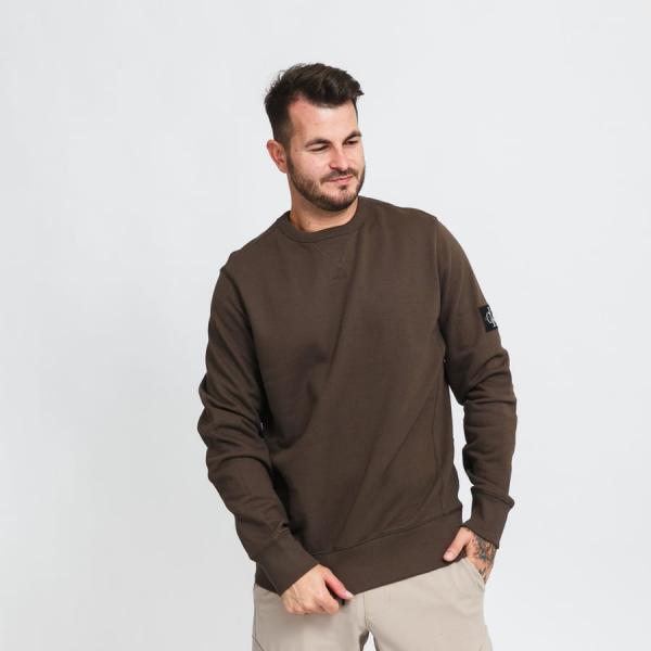 Mikina CALVIN KLEIN JEANS M Monogram Sleeve Crewneck Green